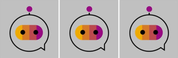 three robot graphics