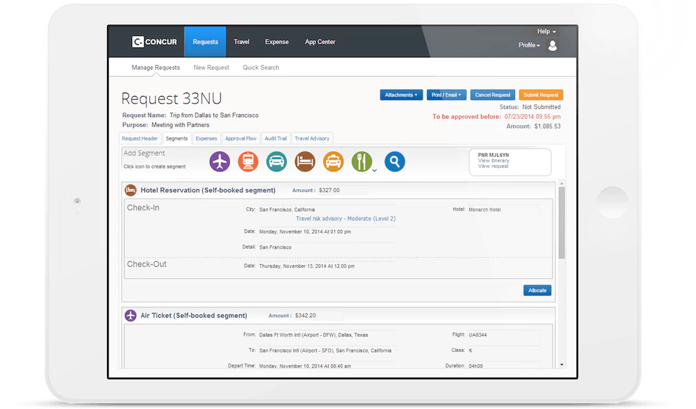 Concur перевод