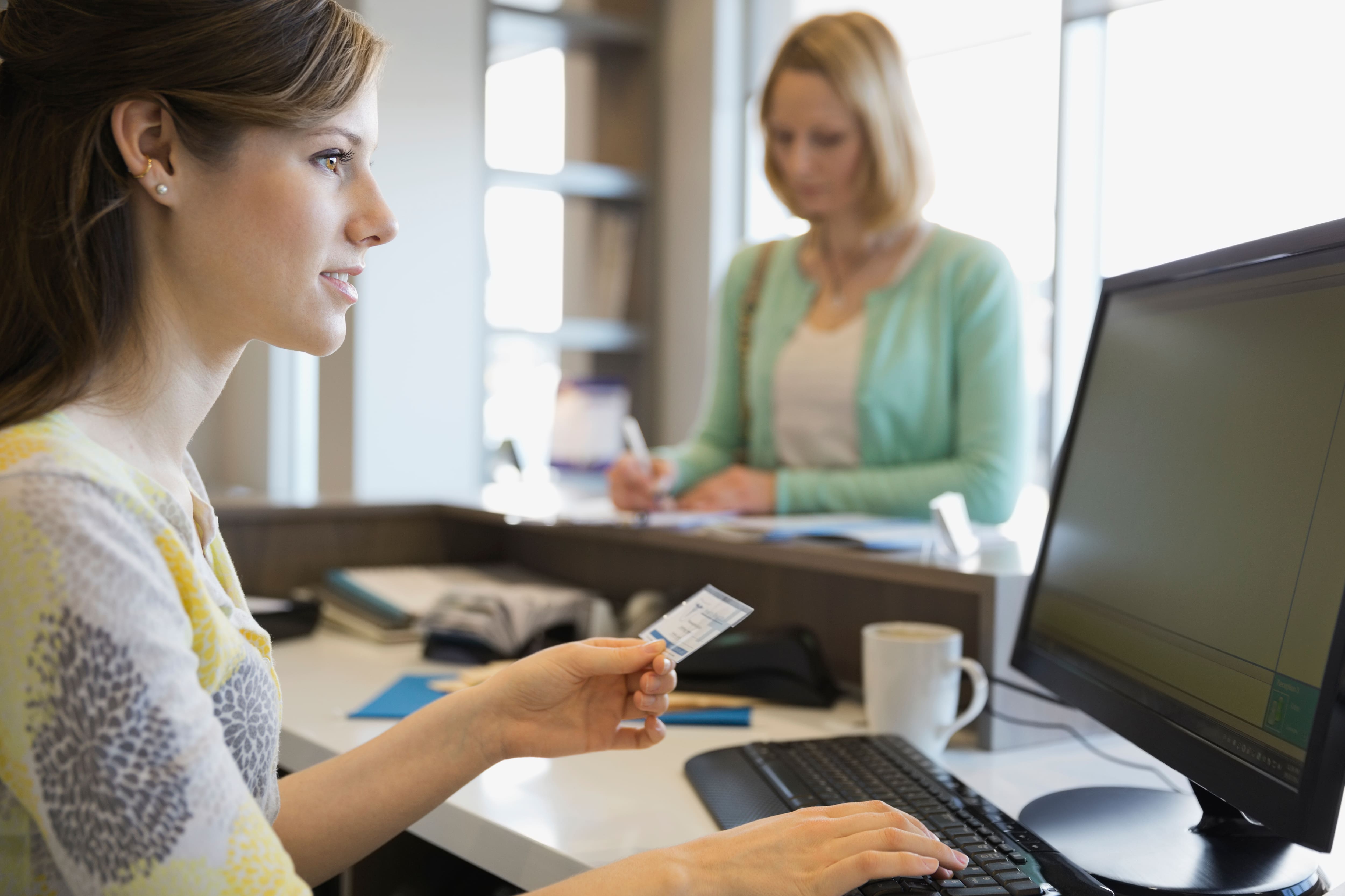 Woman looking at monitor