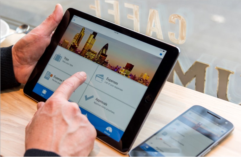 person using a tablet