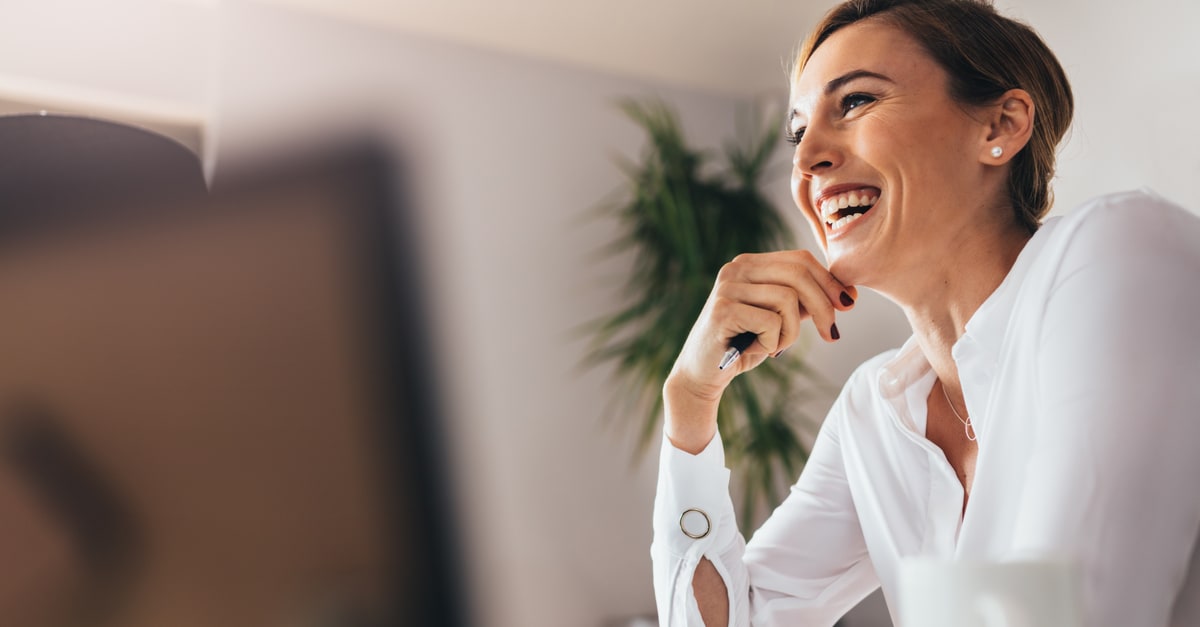 business woman talking in a meeting