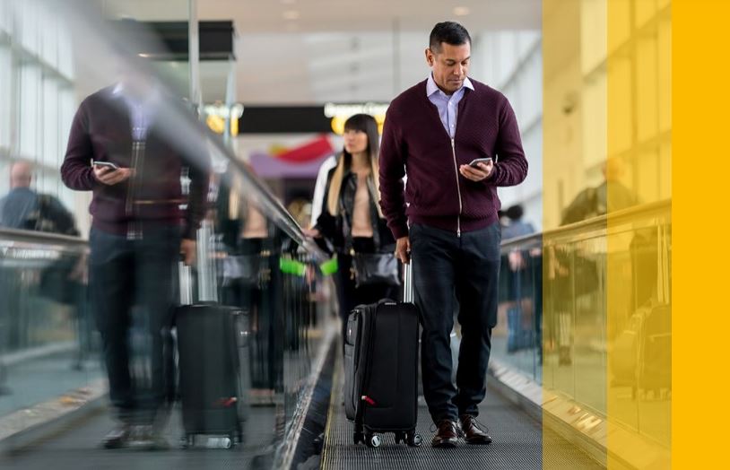 Man walking with luggage