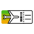 Plane ticket pictogram