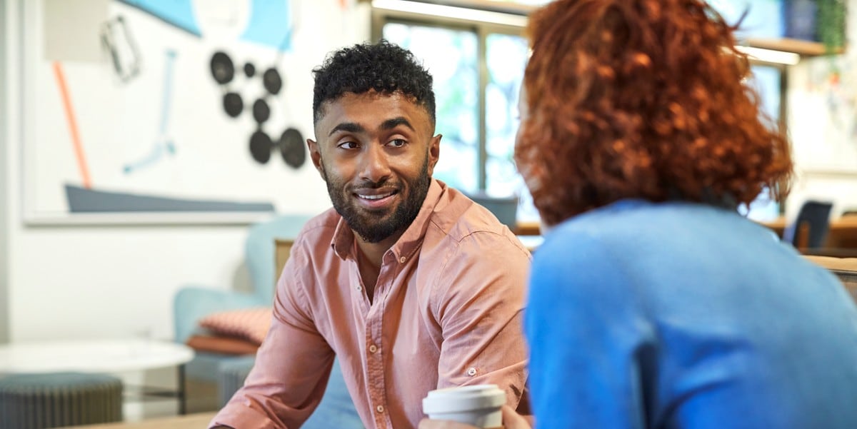 two people meeting in office