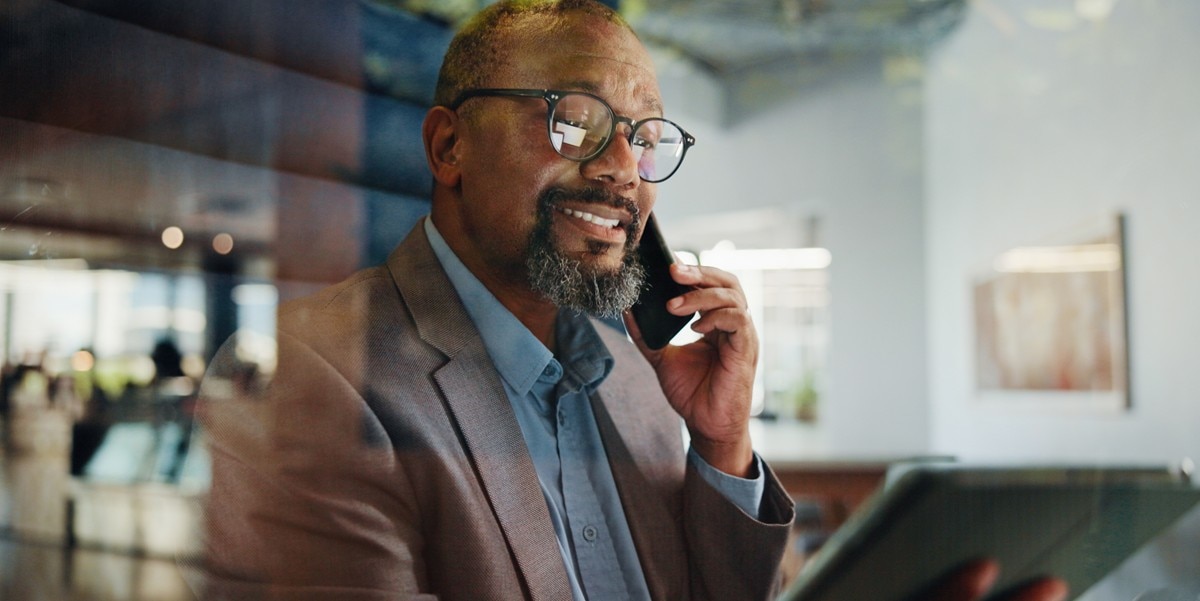 businessman talking on the phone