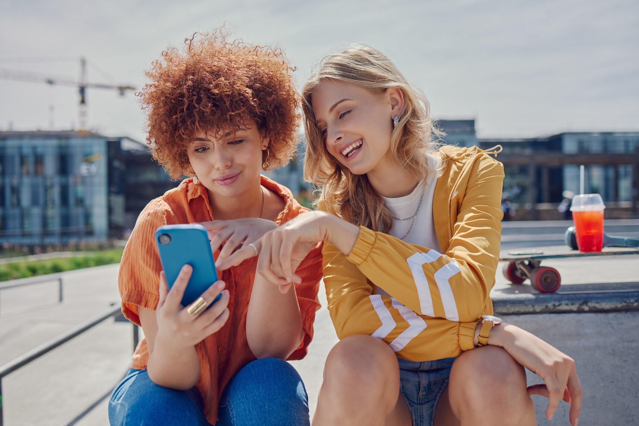 Girls planning a trip together