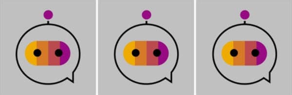 three robot graphics