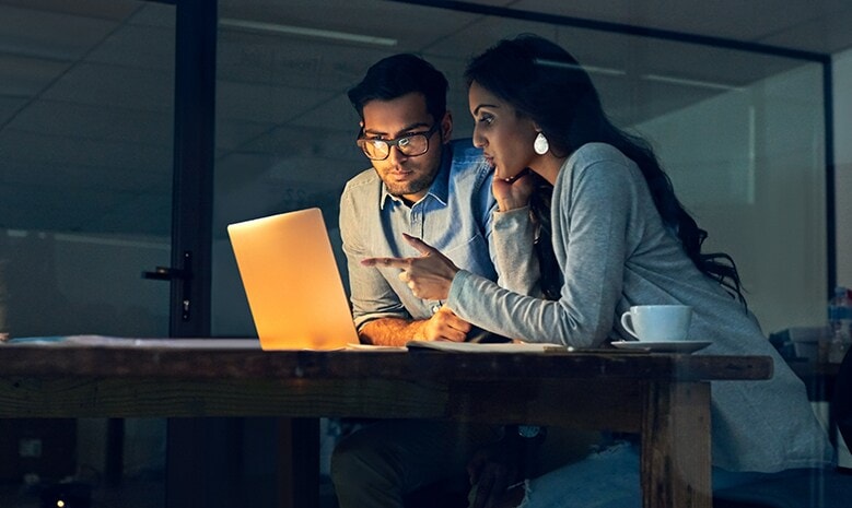 Women looking at laptop