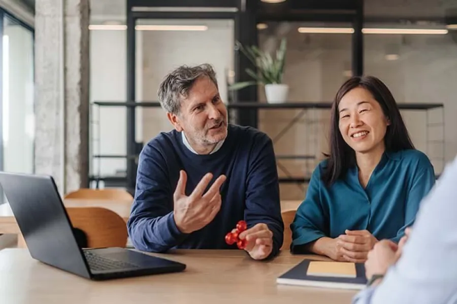 people working in an office