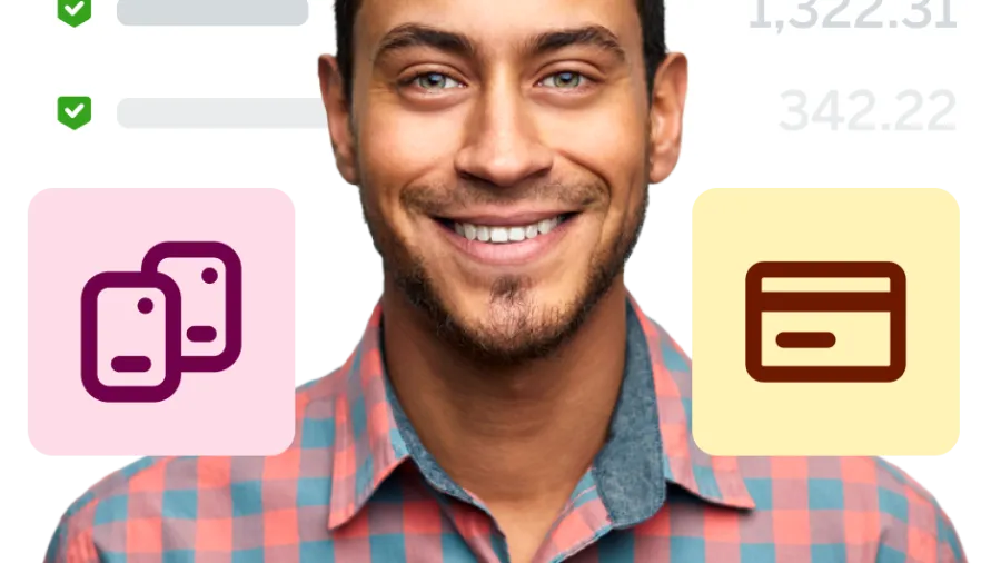 Man excited about all of his payment options