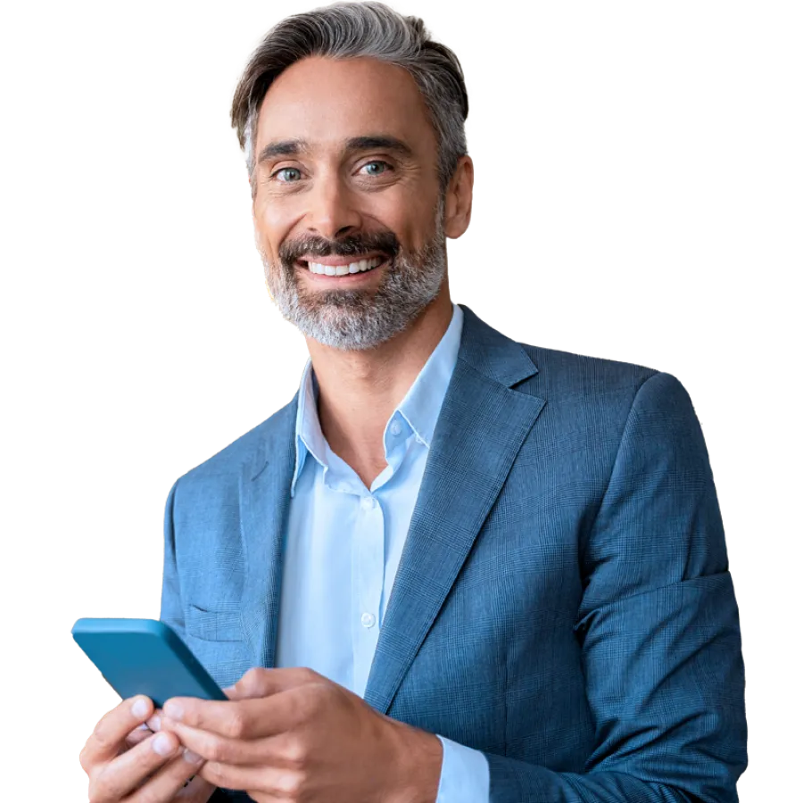man smiling at camera