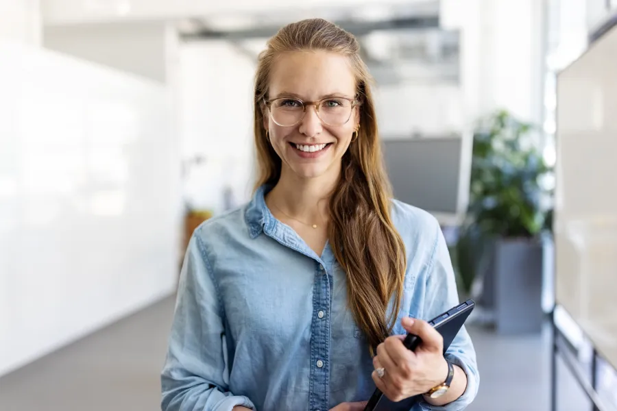 woman smiling
