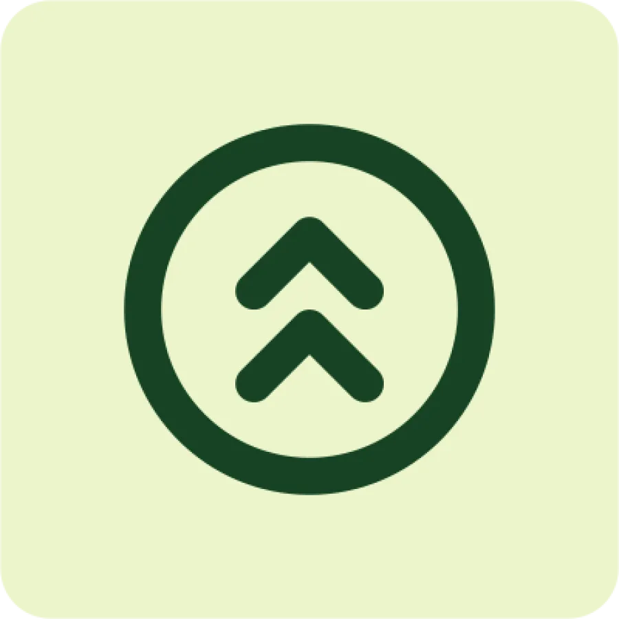 green arrows pointing up